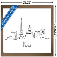 Linija umjetničkog horizonta-Zidni plakat Pariza, 14.725 22.375