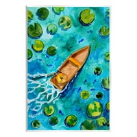 Ribnjak ljibnjak jezero jezero plovidbu s prskanjem prijevoznih slika neradamed art print zidna umjetnost