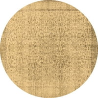 Tradicionalni perzijski tepisi za sobe okruglog oblika smeđe boje, promjera 5 inča