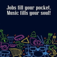 Rad ispunjava vaš džep, glazba ispunjava vašu dušu: popis-notna knjiga s praznim stranicama za studente muzikologa i skladatelja