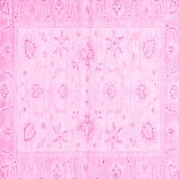 Tvrtka Aludes strojno pere tradicionalne unutarnje prostirke u orijentalnom stilu ružičaste boje, kvadratne 3 inča