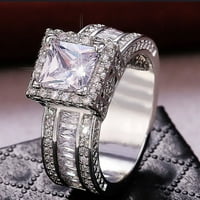 Vjenčani prstenovi za žene i djevojke prekrasna vjenčana princeza Cut dragulj Bakar veličina 5 - Pokloni za prstenje