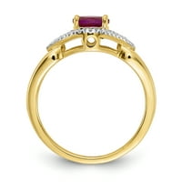 Primalno zlato karat žuto zlato dijamant i rubin prsten