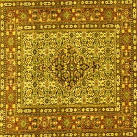 Tradicionalni pravokutni perzijski tepisi u žutoj boji za prostore tvrtke, 2' 5'