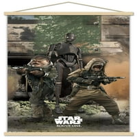 Zidni plakat Ratovi zvijezda: Rogue One-trio u drvenom magnetskom okviru, 22.37534