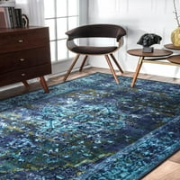 Vintage perzijski trkač tepiha, 2' 66', Plava