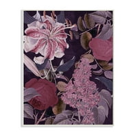 Stupell Industries Vintage Purple Boemska cvjetna ilustracija zidna ploča Daphne Polselli
