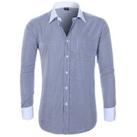 Muška flanelska košulja, muška košulja s dugim rukavima na dugmad, Plus size, ležerna gornja bluza, košulje A. M.