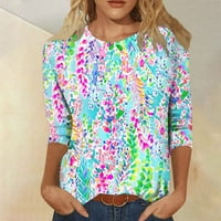 Ženske majice s rukavima, Modne Ležerne ljetne majice sa slatkim printom s okruglim vratom, modne široke bluze, tunike Plus veličine
