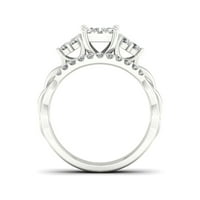 Carski set vjenčanih prstenova s dijamantima od 58 karata u bijelom zlatu od 10 karata