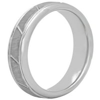 Ženski zaručnički prsten s prorezom od volframovog satena-ženski prsten