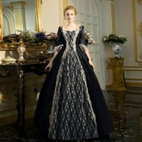 _ / Ženska Vintage gotička haljina Plus size retro princeza haljina kratkih rukava modna elegantna haljina