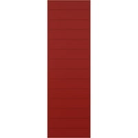 Ekena Millwork 18 W 31 H TRUE FIT PVC Horizontalni sloj moderni stil Fiksni nosač, vatra crvena
