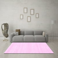 Moderni unutarnji tepisi, Okrugli, Jednobojni, ružičasti, promjera 5 inča