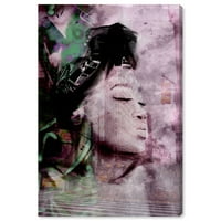 Portreti Wynwood Studio Mode and Glam Wall Art Print 'Urban Beauty Shade' - Ljubičasta, crna