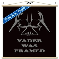 Zidni plakat Ratovi zvijezda: Saga-Vader uokviren je drvenim magnetskim okvirom, 22.375 34