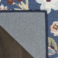 Perivi cvjetni tepih od 8 ' 10 ' tamnoplave višebojne