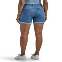 Ženske kratke hlače srednjeg rasta 5 s manšetama