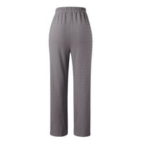 Casual hlače u poslovnom stilu za žene, ženske teretne hlače visokog struka, široke Ležerne hlače u sivoj boji, dame, dame, žene,