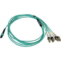 Svjetlovodni dvostruki okosnica mrežni kabel 9844-02-8-n-n, morsko zelena ljuska, bež konektor, crni konektor