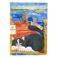 6001-zastava-Roditeljska crno-bijela mačka bez ribarske zastave, višebojna