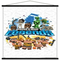 Minecraft: legende-Bijeli zidni plakat s magnetskim okvirom, 22.37534