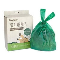 & - Vrećice za sakupljanje psećeg izmeta, velike jake Vreće za smeće s ručkama koje se lako vežu, veličine - zelena, Količina