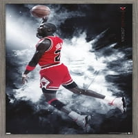Poster Michaela Jordana eksplozija zida, uokviren 14.725 22.375