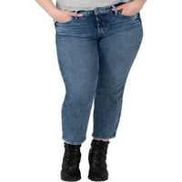 Silver Jeans Co. Ženske plus veličine Suki Srednje usjevne traperice