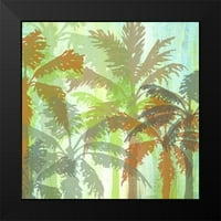 Uokvirena moderna muzejska umjetnička gravura pod nazivom sjene palmi koju sam