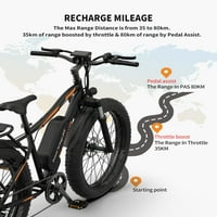 E-bicikl od 48 do 13 inča s baterijom, nosačem i BOKOBRANOM, 26 do odrasle osobe
