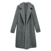 Duge zimske jakne za žene, ženski zimski izolirani donji kaput, topla duga jakna s kapuljačom obložena šerpom, Tamno siva