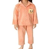 Set za odmor u donjem dijelu leđa, gornji dio i hlače s elastičnim strukom, baršunasta pidžama s džepom, jednobojni pidžama setovi