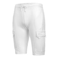 + Muške teretne hlače Plus Size s džepovima jednobojne kratke hlače novi stil ljetni ležerni kombinezon za plažu