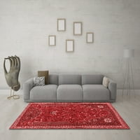 Tradicionalne prostirke za sobe u Perzijskom stilu u crvenoj boji, kvadratne 5 stopa