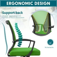 Lacoo Mid-Back uredski stol stolica ergonomska mreža stolica zadataka s lumbalnom podrškom, zelena