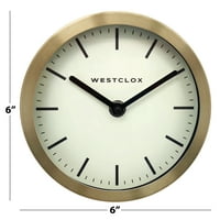 Westclo 6 Metal Gold Analog Quartz Točni zidni sat - točan vremenski rok