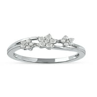 Imperijalno 10k bijelo zlato 1 5CT TDW dijamantni cvjetni prsten za žene