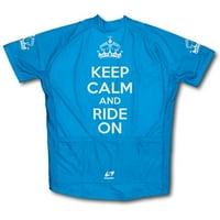 Budite mirni i vozite se u ženskom biciklističkom dresu od mikrovlakana kratkih rukava, plavom, uh