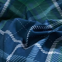 CHAPS Boys Comforter Set 2 -komad Reverzibilni mikrofiber Djeca s pletenom posteljinom - plava zelena - Veličina blizanaca