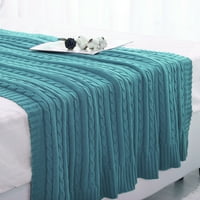 Ugodna elegantna pamučna pletena deka od kabela za kućnu posteljinu na kauču