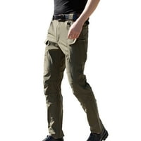 Muške teretne hlače za muškarce, Duge teretne hlače s elastičnim pojasom i džepom, jednobojne Muške hlače, jurišne hlače, sportske