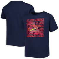 Majica za mlade s ponavljajućim logotipom mornarice St. Louis Cardinals
