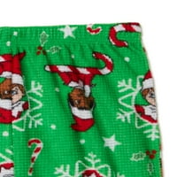 Elf na ekskluzivnoj božićnoj pidžami s dugim rukavima na policama