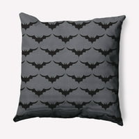 Jednostavno Daisy 16 16 Bat Colony Indoor Outdoor Polyester Purt Jastuk, čelično siva