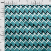 Jednobojna Georgette viskozna tkanina s geometrijskim otiscima ševrona širine dvorišta