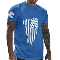 Muške košulje ljetna majica s printom američke zastave za Dan neovisnosti, ležerna udobna majica s kratkim rukavima