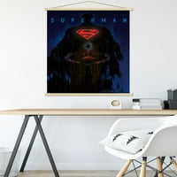 Stripovi: tamni umjetnički plakat na zidu Supermana u magnetskom okviru, 22.375 34