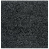 Jednobojni plišani čupavi tepih od 9' 12', Tamno siva