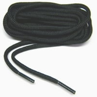 Par crno-crnih čvrstih okruglih vezica za čizme za teške uvjete rada
